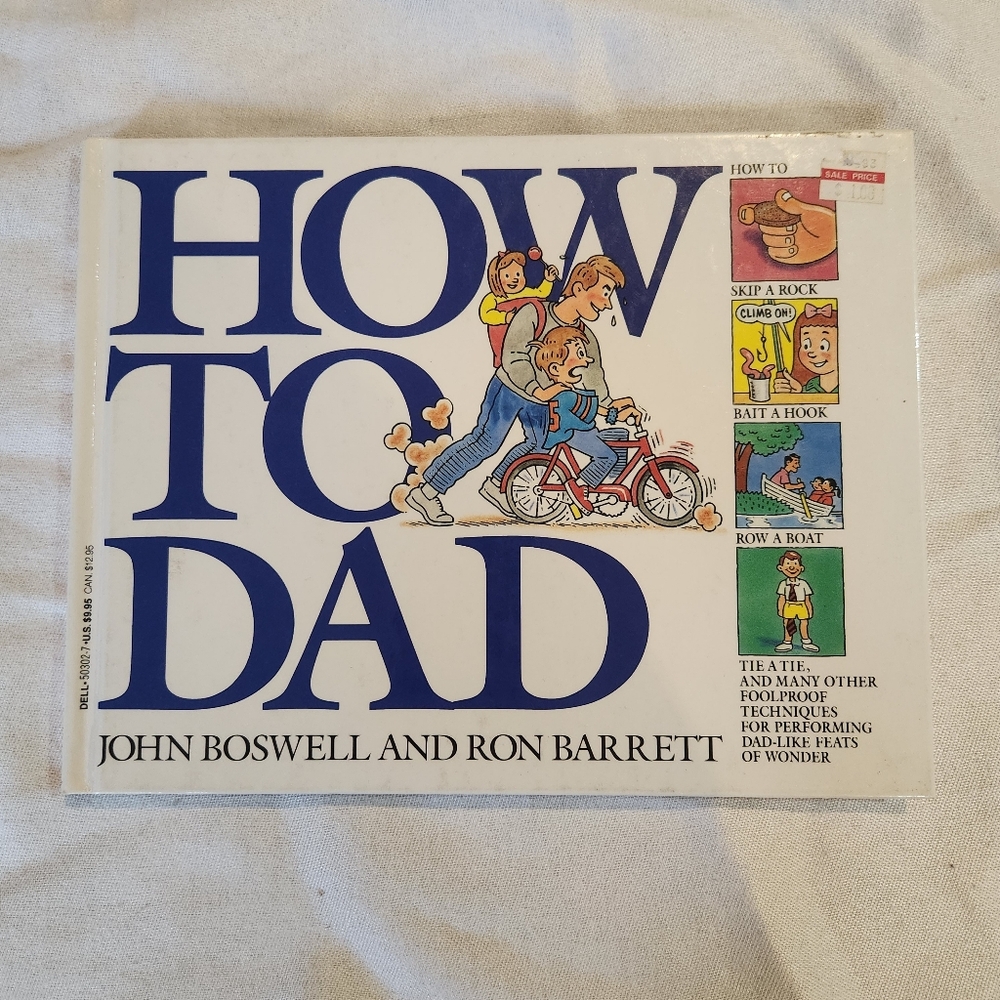 How to Dad John Boswell Ron Barrett Humor Parenting Gift Book Vintage 1990
